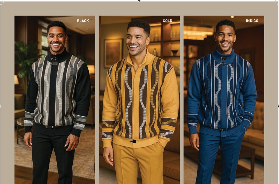 Silversilk 11003, Geometric Zip Sweaters