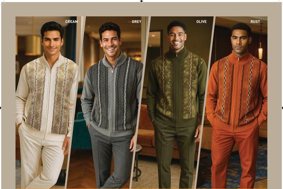 Silversilk 11005, Suede Embroidered Zip Sweaters