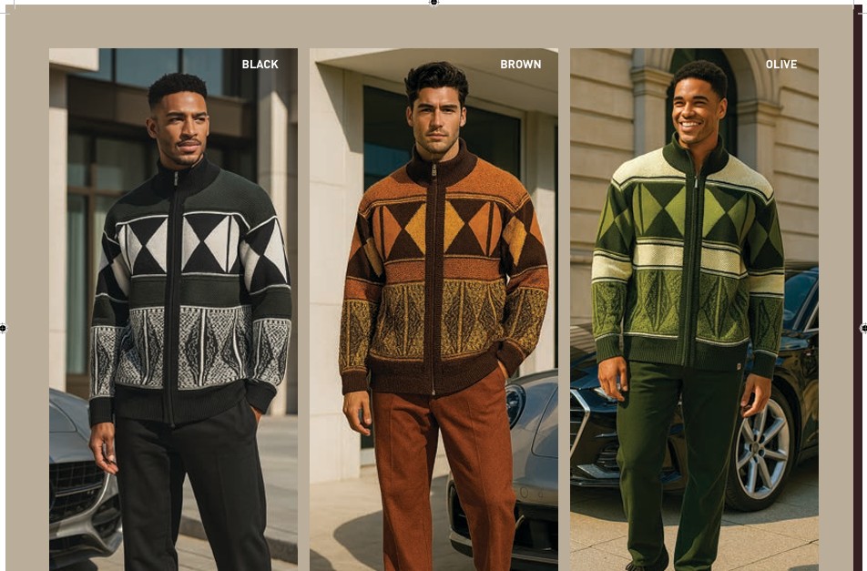 Silversilk 11008, Suede Patch Zip Sweaters