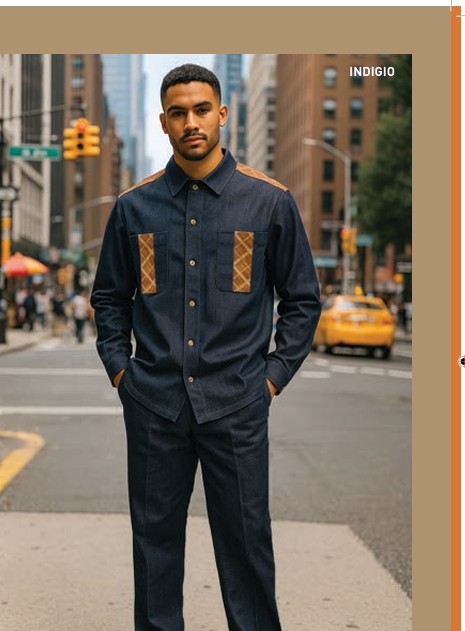 Stacy Adams 15072, Denim Suede Trim Set