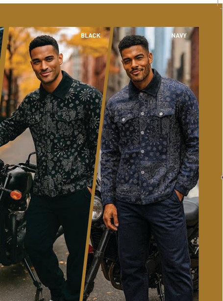 Stacy Adams 2446, Bandana Print Jacket