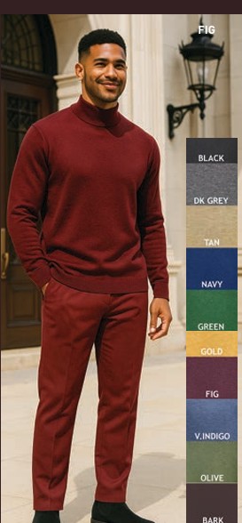 Stacy Adams 62300, Mock Knit Sweaters