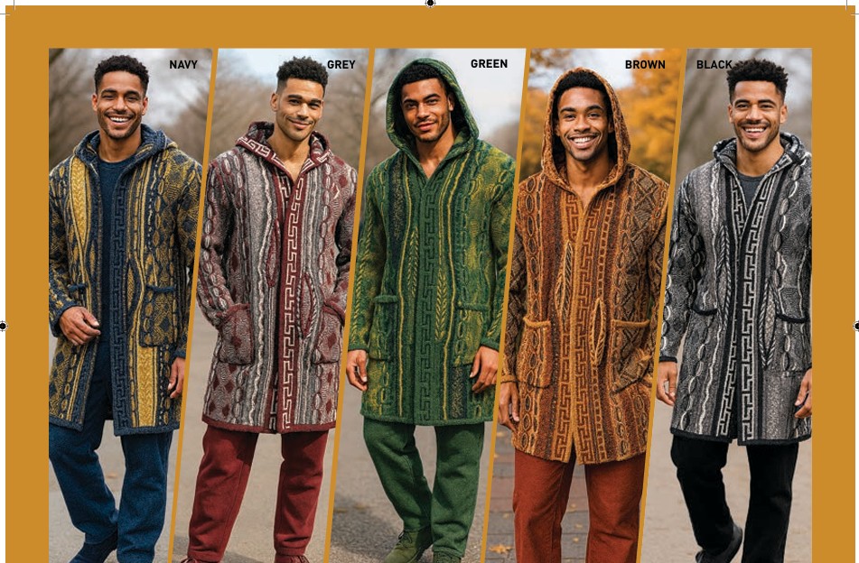 Silversilk 82402, Wool Blend 3/4 Hooded Jacket