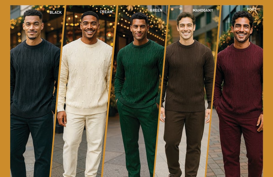 Stacy Adams 83014, Solid Crewneck Sweaters