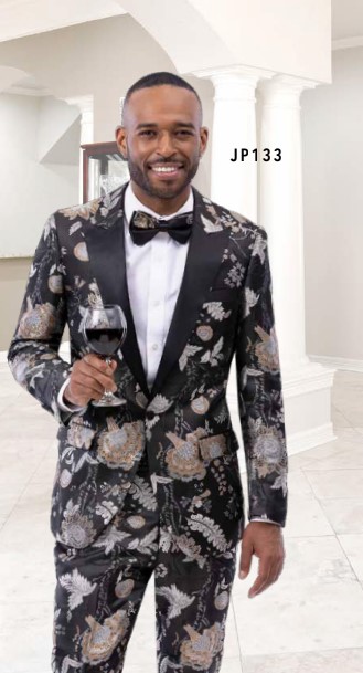 EJ Samuel JP133, 2 PCS Suit, with Matching Bow Tie