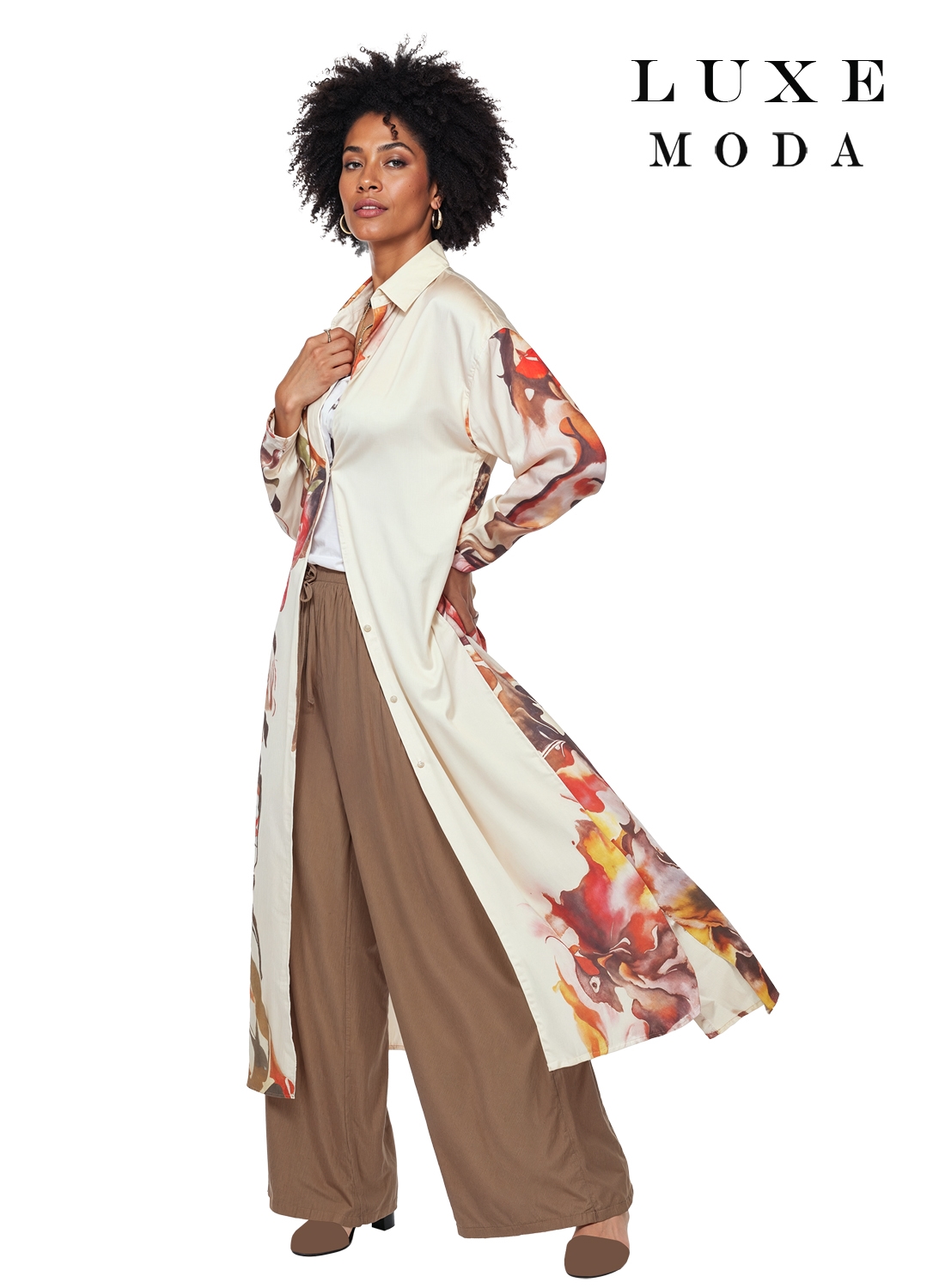 Luxe Moda LM502 2PC Duster Set