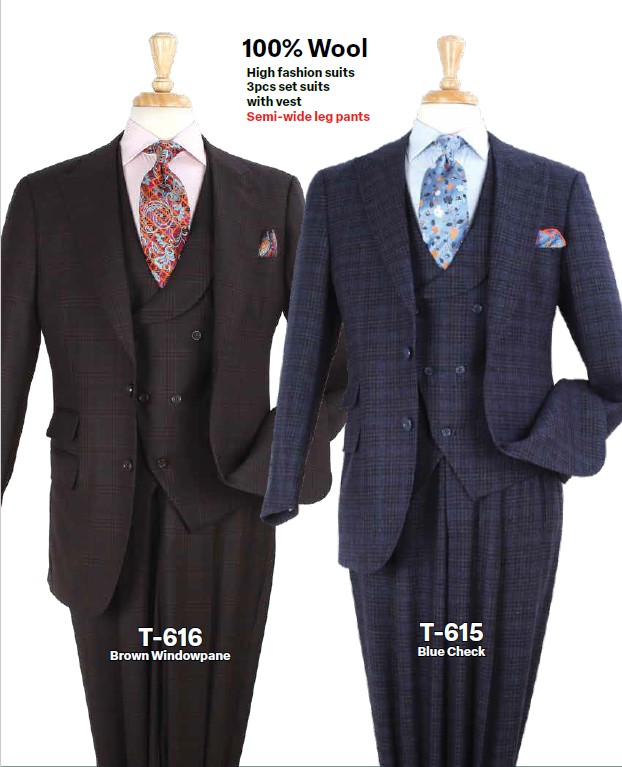 T-615, 100% Men's Wool Suits
