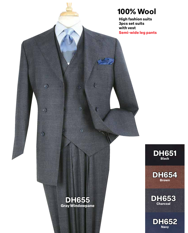 Men's 100% Wool Suit